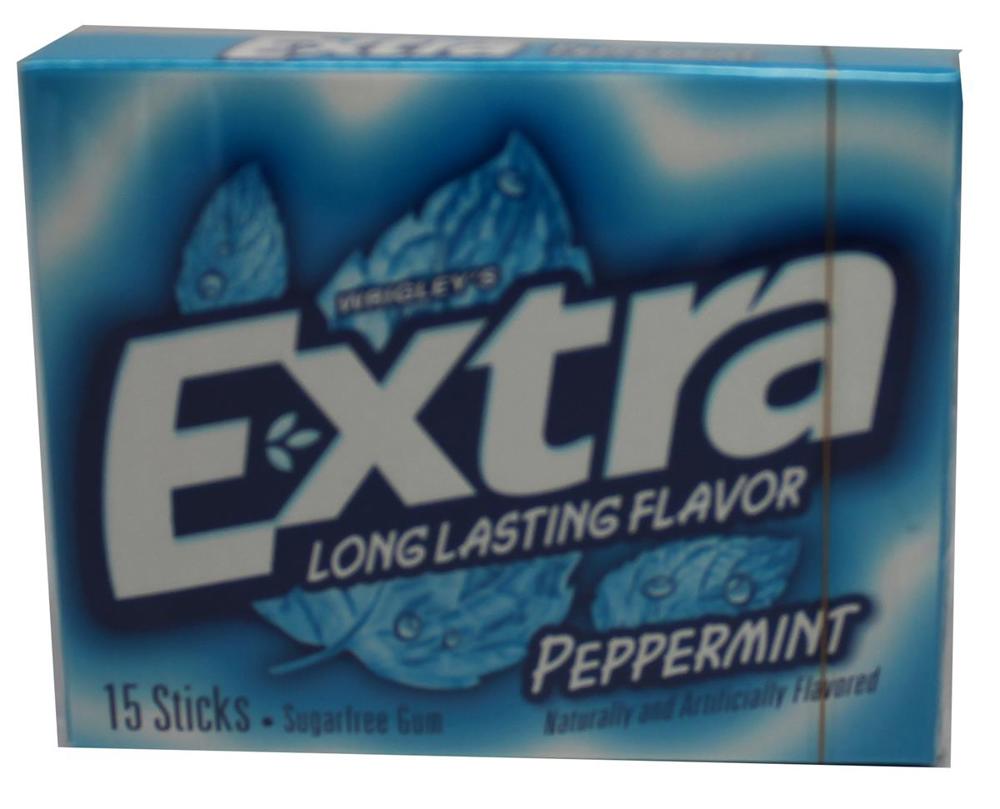 Wrigley Extra Slim Pack 15 Stick Peppermint 12/10ct