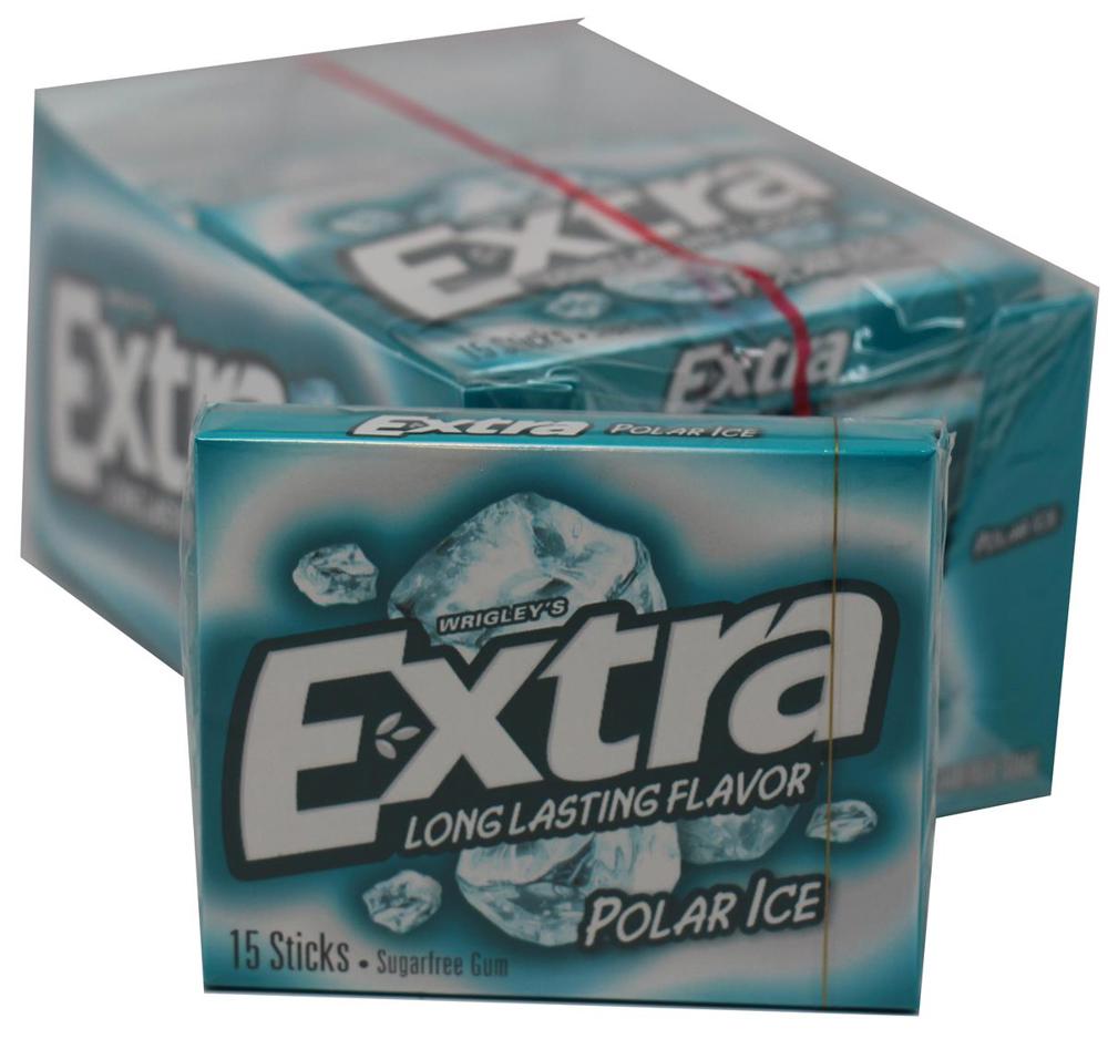 Wrigley Extra Slim Pack 15 Stick Polar Ice 12/10ct