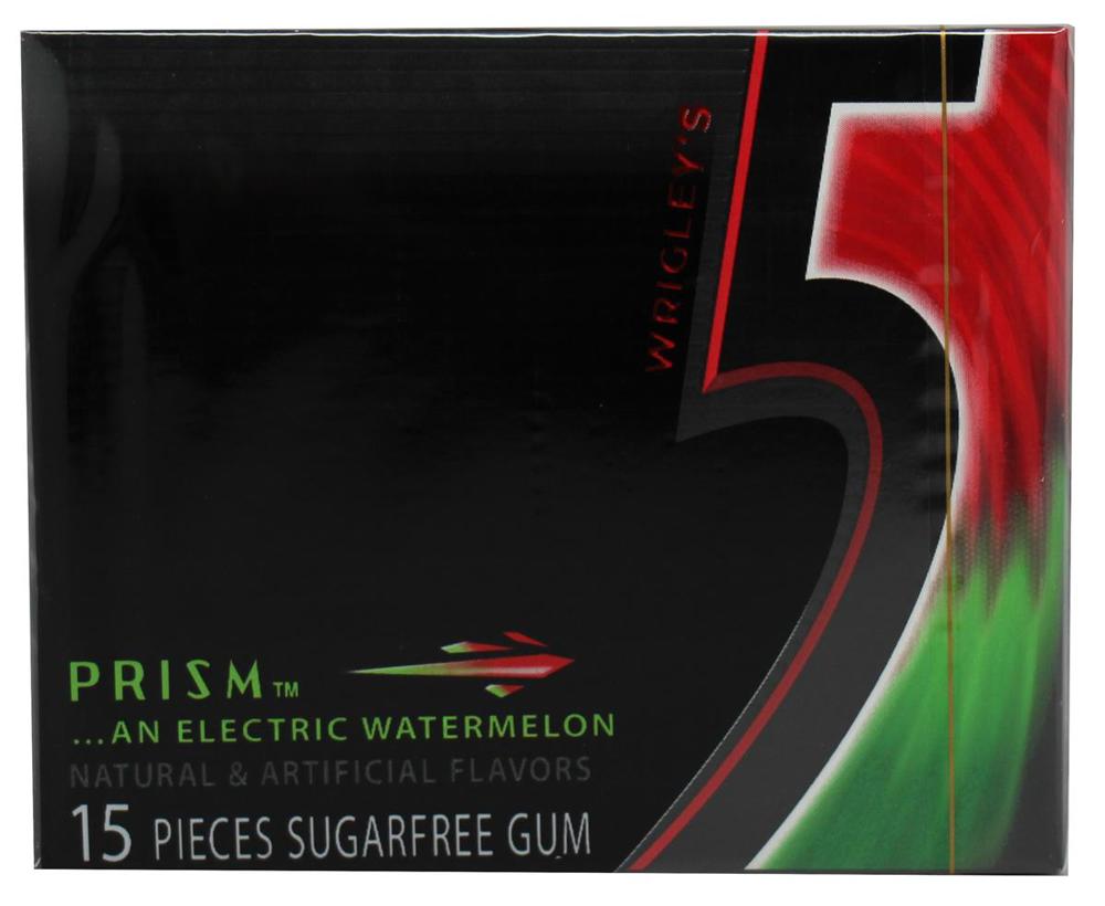 Wrigley Five 15 Stick Sugar Free Prism (Watermelon) 12/10ct 1.43oz