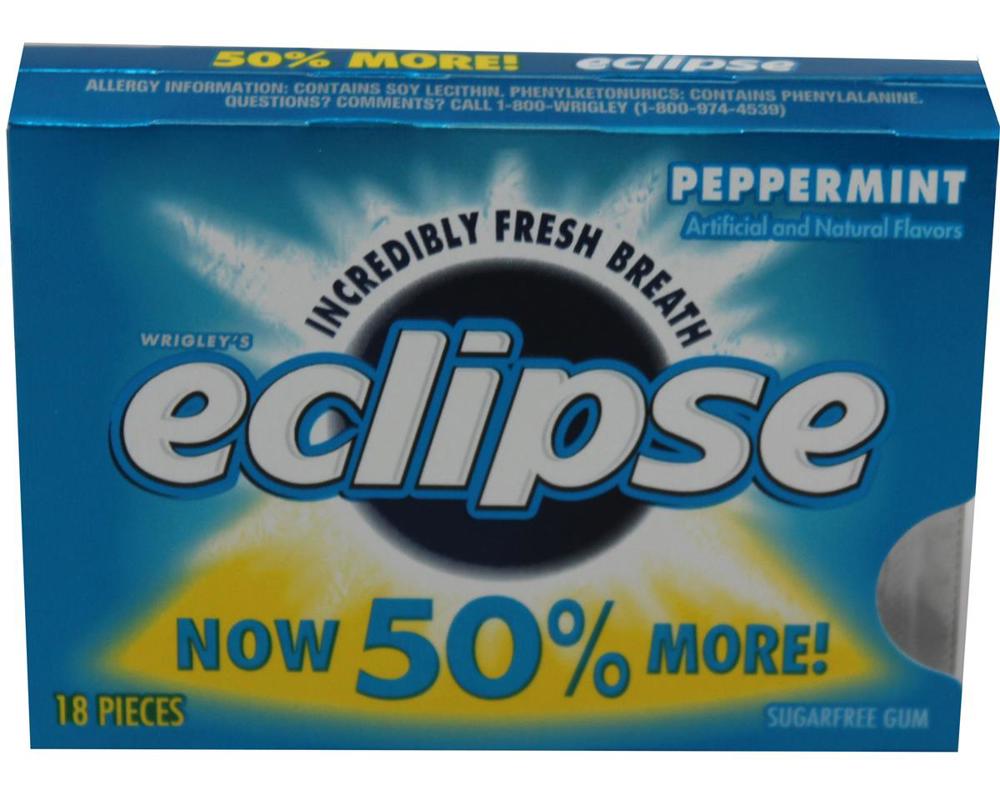 Wrigley Eclipse Gum 18pc Peppermint 18/8ct