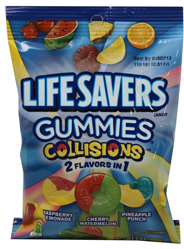 Wrigley Lifesavers Gummies Peg Packs Collisions 12ct 7oz