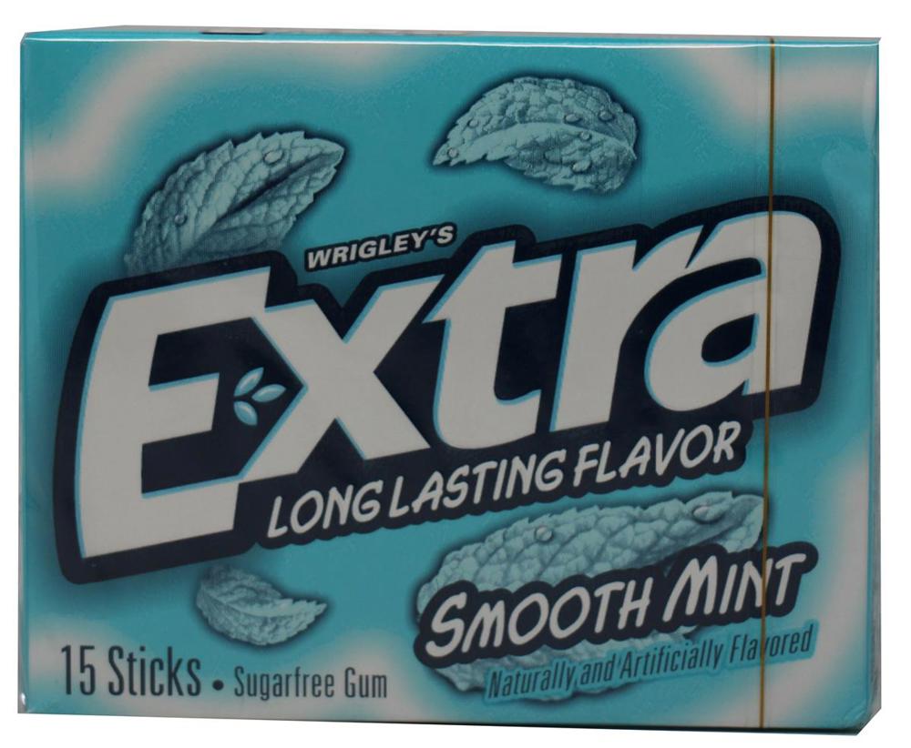 Wrigley Extra Slim Pack 15 Stick Smooth Mint 12/10ct