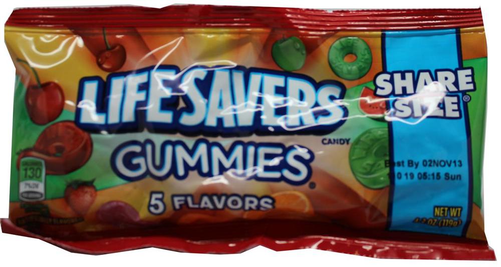 Wrigley Lifesavers Gummies Share Size 5 Flavor 6/15ct 4.2oz