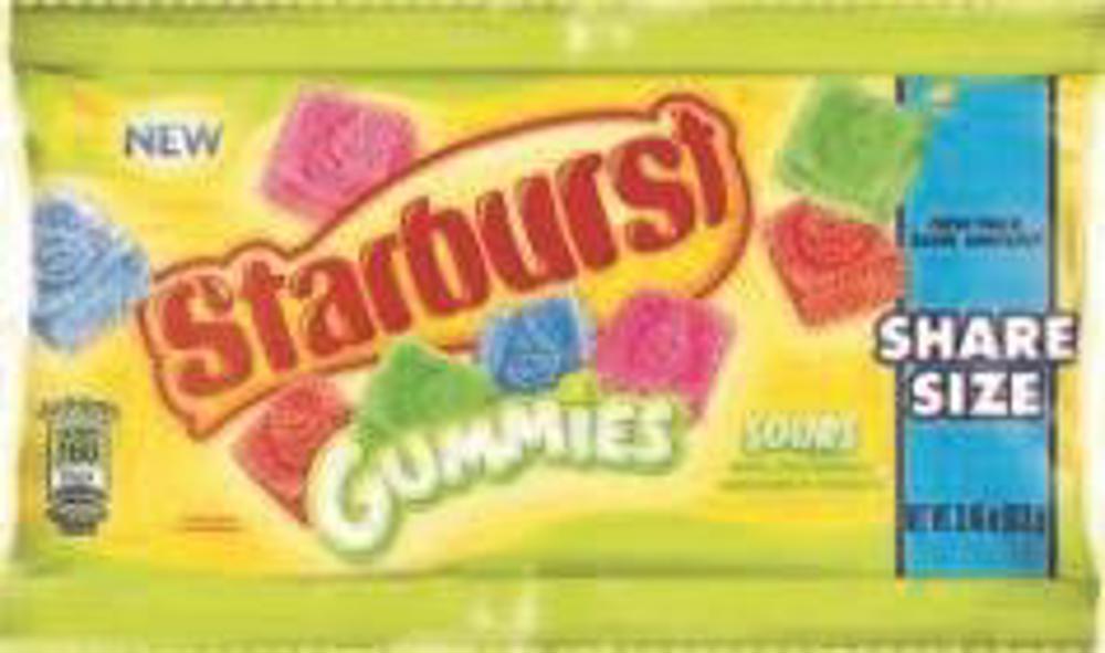 Wrigley Share Size Starburst Gummies Sours 6/15ct 3.5oz