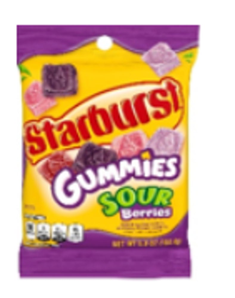 Wrigley Starburst Peg Packs Gummies Sour Berries  12ct 5.8oz