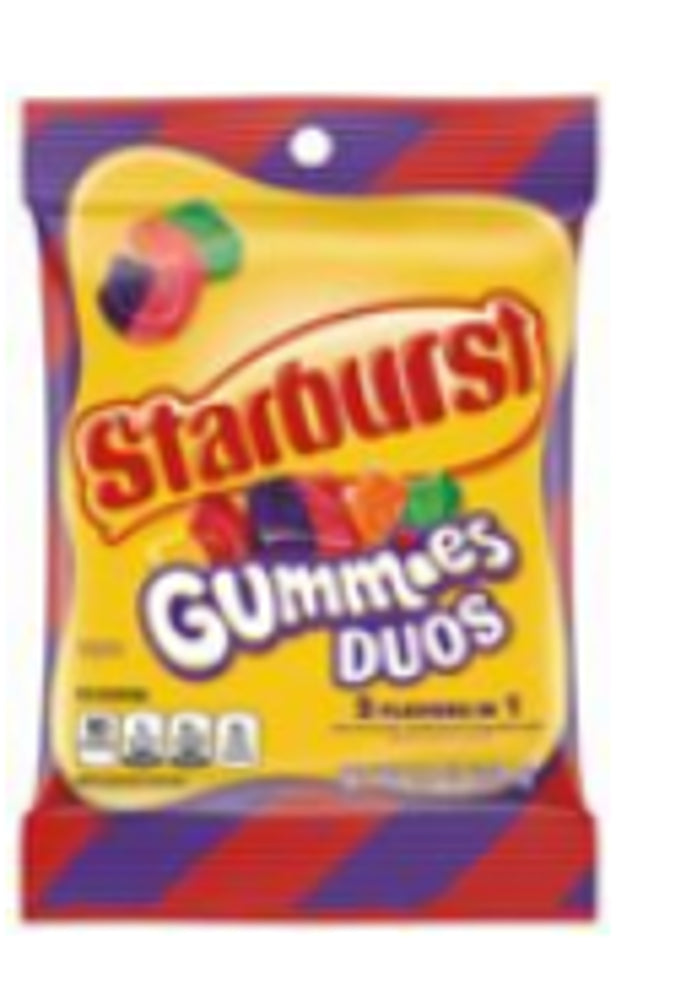 Starburst Gummies Duos Peg Bag   5.8oz 1/12ct