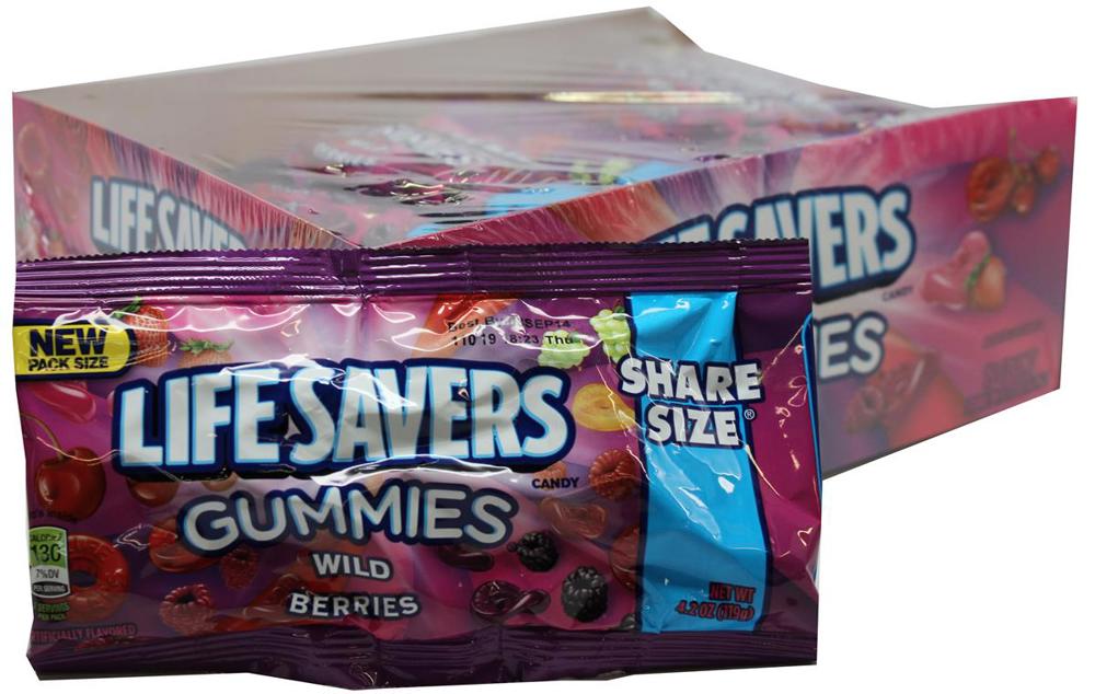 Wrigley Lifesavers Gummies Share Size Wild Berries 6/15ct 4.2oz