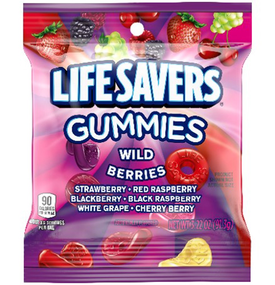 Lifesavers Gummies Wild Berry Peg 3.22oz 12ct