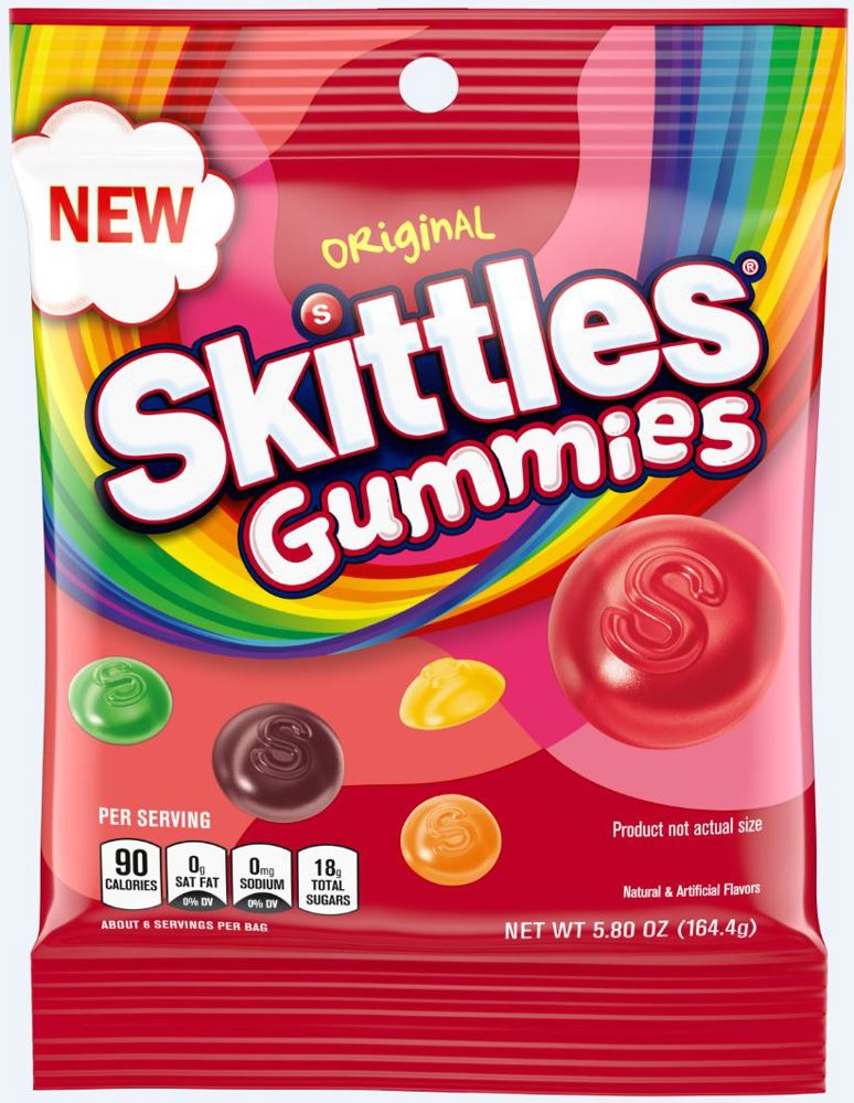 Skittles Peg Bag Gummies Original  5.8oz 1/12ct