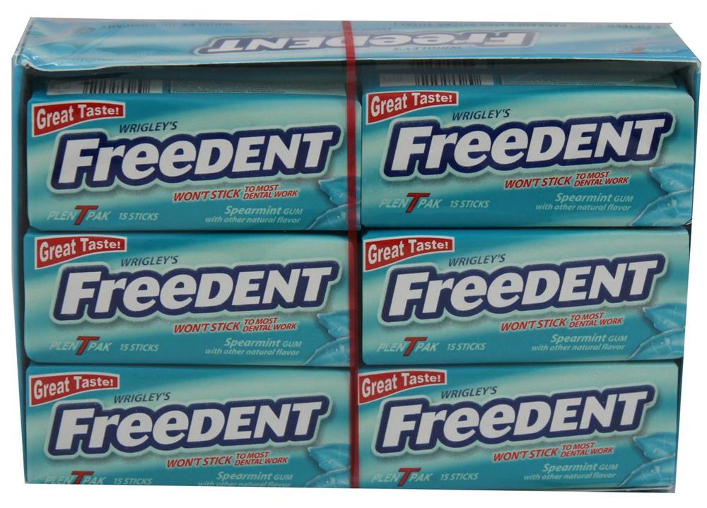 Wrigley Freedent Spearmint Plen-T-Pak 15 Stk 30/12ct