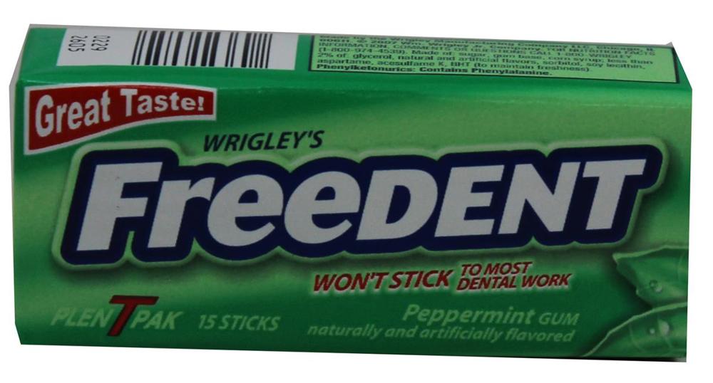 Wrigley Freedent Peppermint Plen-T-Pak 15 Stk 30/12ct