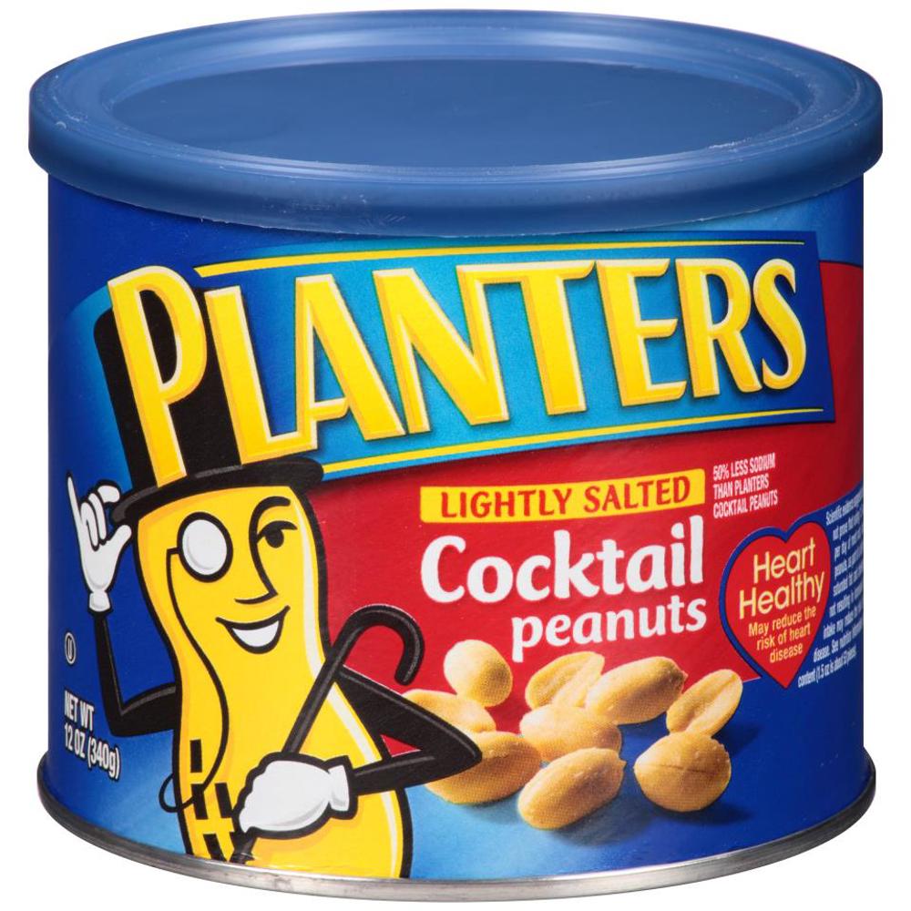 Planters Peanuts Lightly Salted Cocktail Can 12ct 12oz