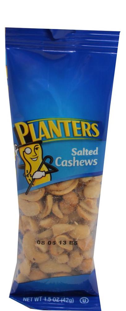 Kraft Nut Tubes Salted Cashews 6/18ct 1.5oz