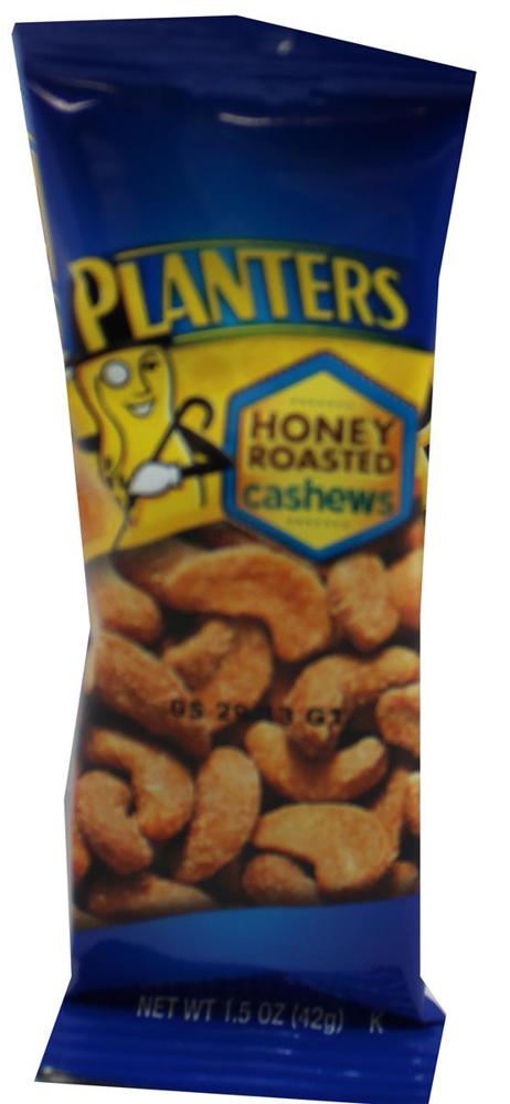 Kraft Nut Tubes Honey Roasted Cashews 6/18ct 1.5oz