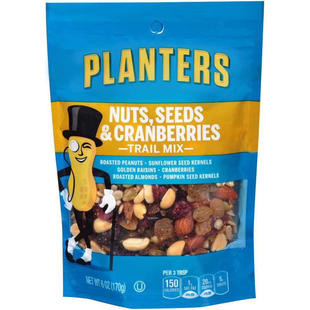 Planters Trail Mix Nut Seed & Cranbury 12ct 6oz