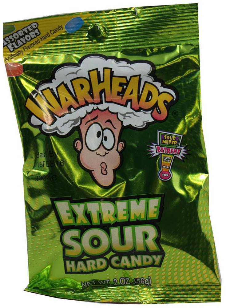 Warheads Extreme Sour Peg Bag 12ct 2oz