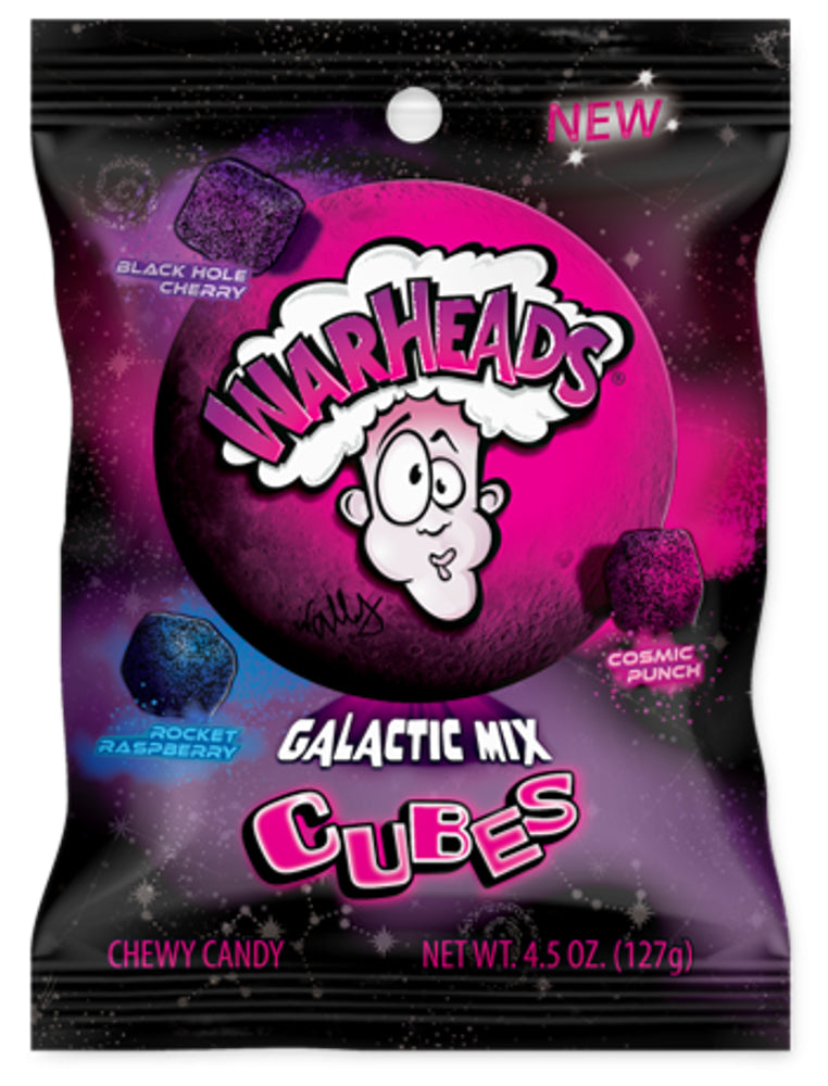 Warheads Galactic Cubes 4.5oz  Bag  1/ 12ct