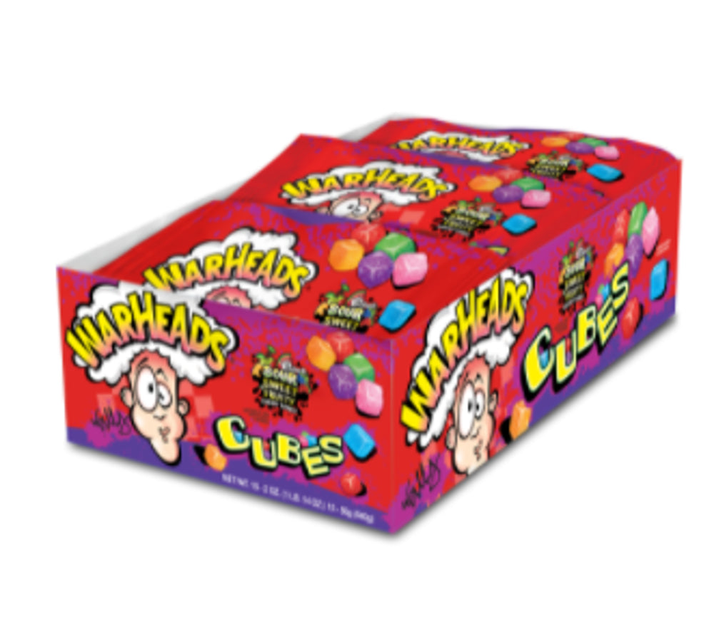 Warheads Sour Chewy Cubes 12/15ct 2.oz