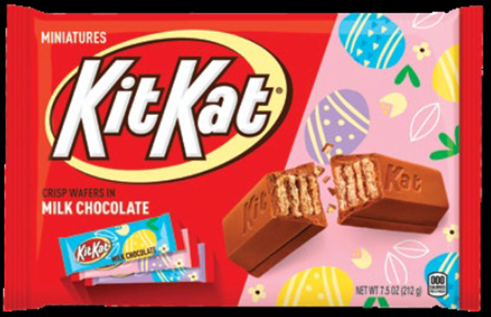 EAS KIT KAT Crisp Wafers In Milk Chocolate Miniatures Laydown Bag, 7.5 oz., 12 ct.