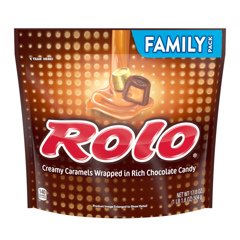 ROLO Packaged Candy Family Pack Stand Up Bag, 17.8 oz., 8 ct. (CPCD)