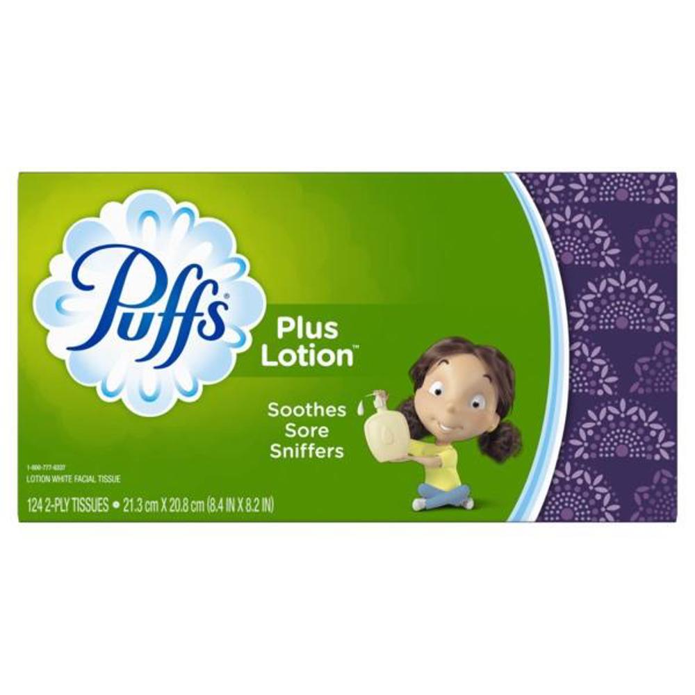 Puffs Plus Lotion Facial Tissues 124/pk 1/24ct