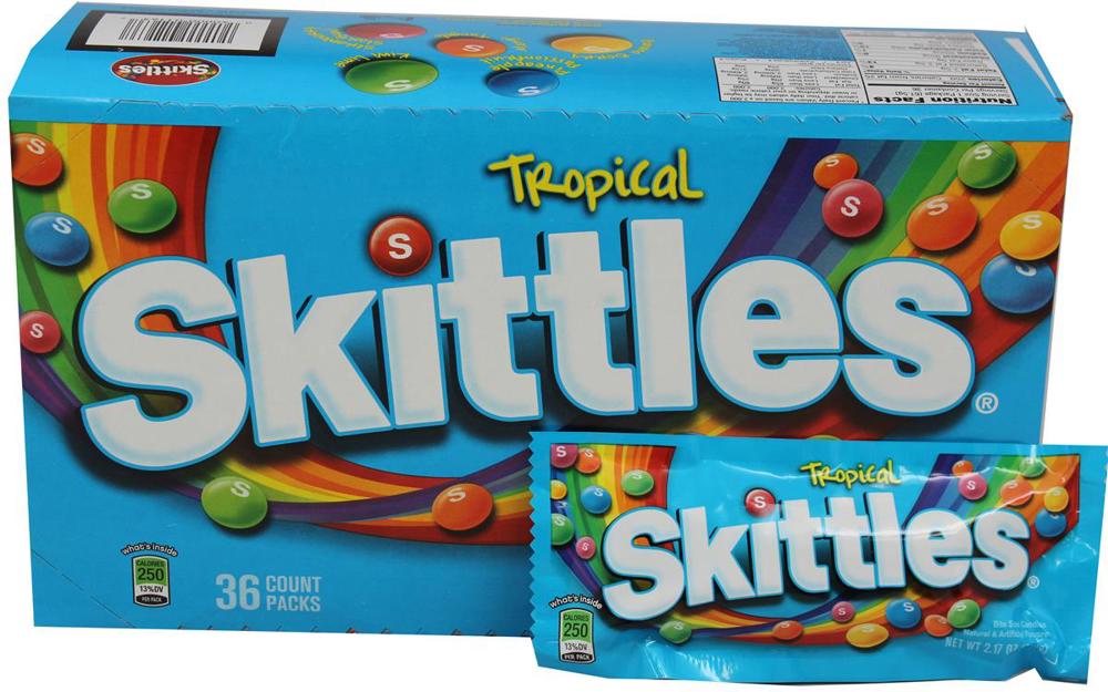 Wrigley Skittles Tropical Fruit 10/36ct 2.17oz