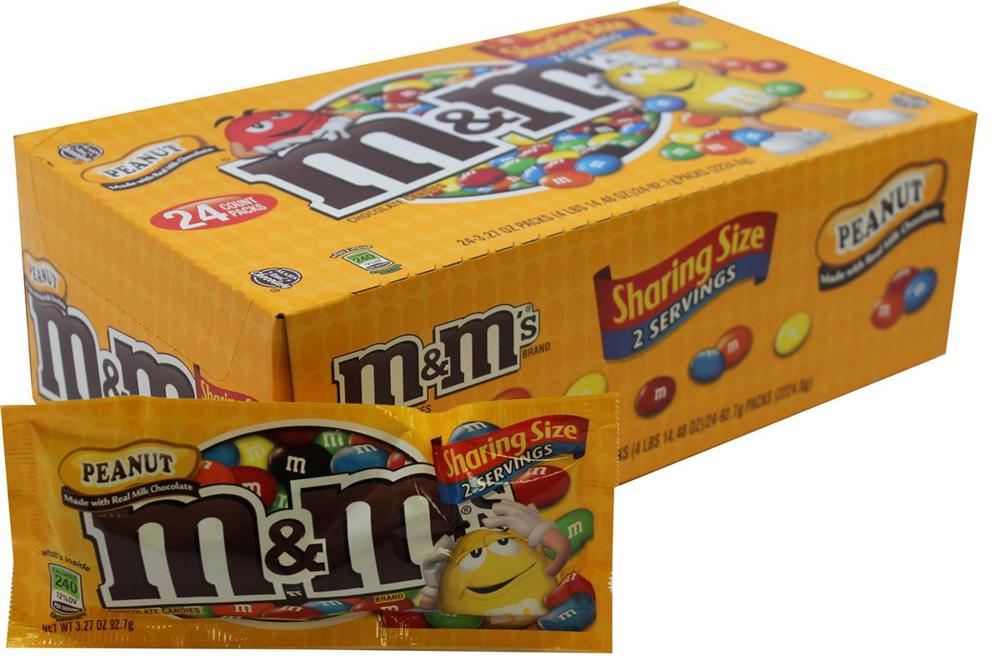 M&M Mars King Size M&M's Peanut 6/24ct 3.27oz