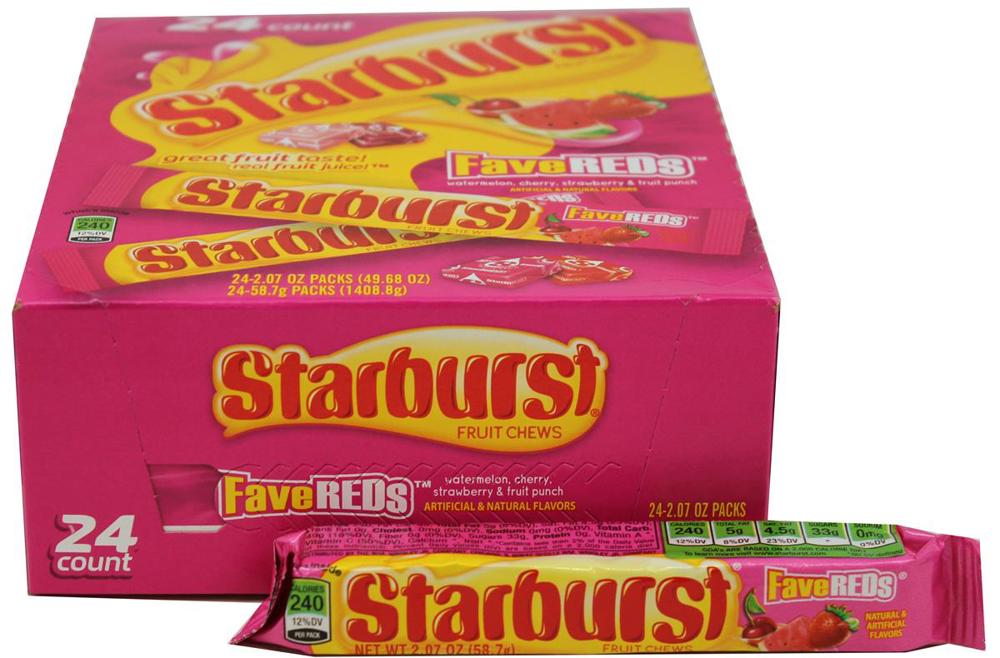 Wrigley Starburst FaveReds 12/24ct 2.07oz