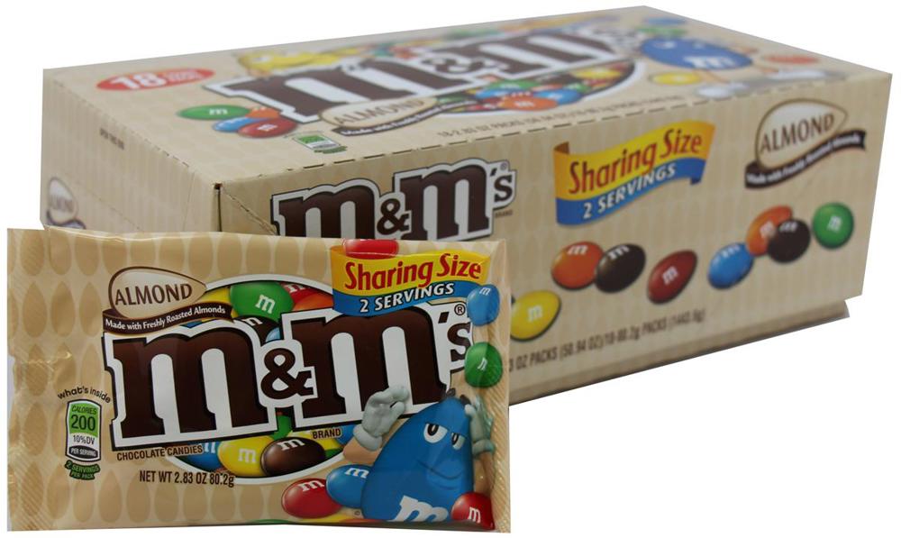 M&M Mars King Size M&M's Almond 6/18ct 2.83oz