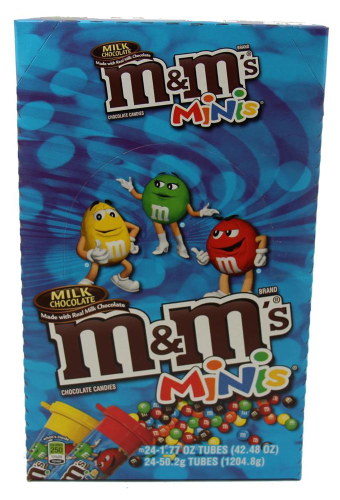 M&M Mars King Size M&M's Milk Minis Mega Tubes 6/24ct 1.77oz