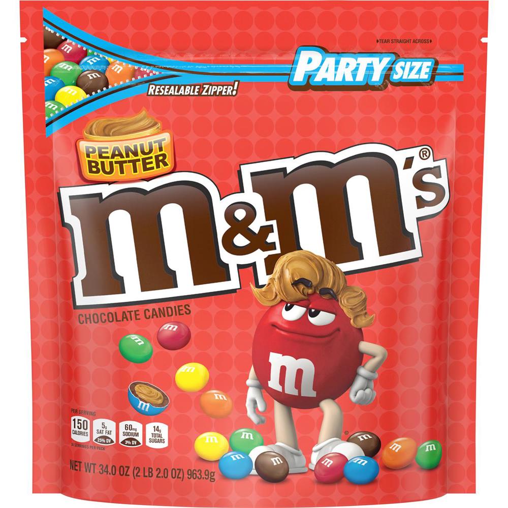 M&M Mars Stand Up Pouch M&M's PB SUB 6ct 34oz