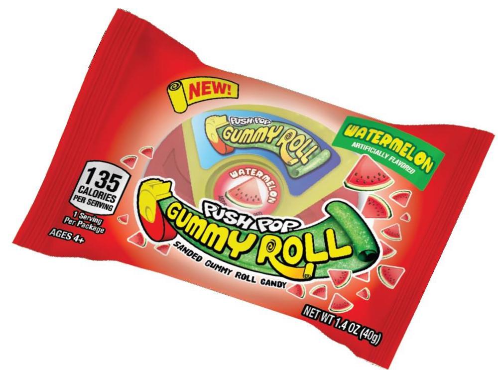 Topps Push Pop Gummy Roll 1.4oz 24/8ct