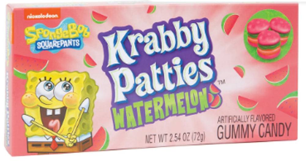 Gummy Krabby Patties Watermelon Theater Box 2.54oz  1/12ct