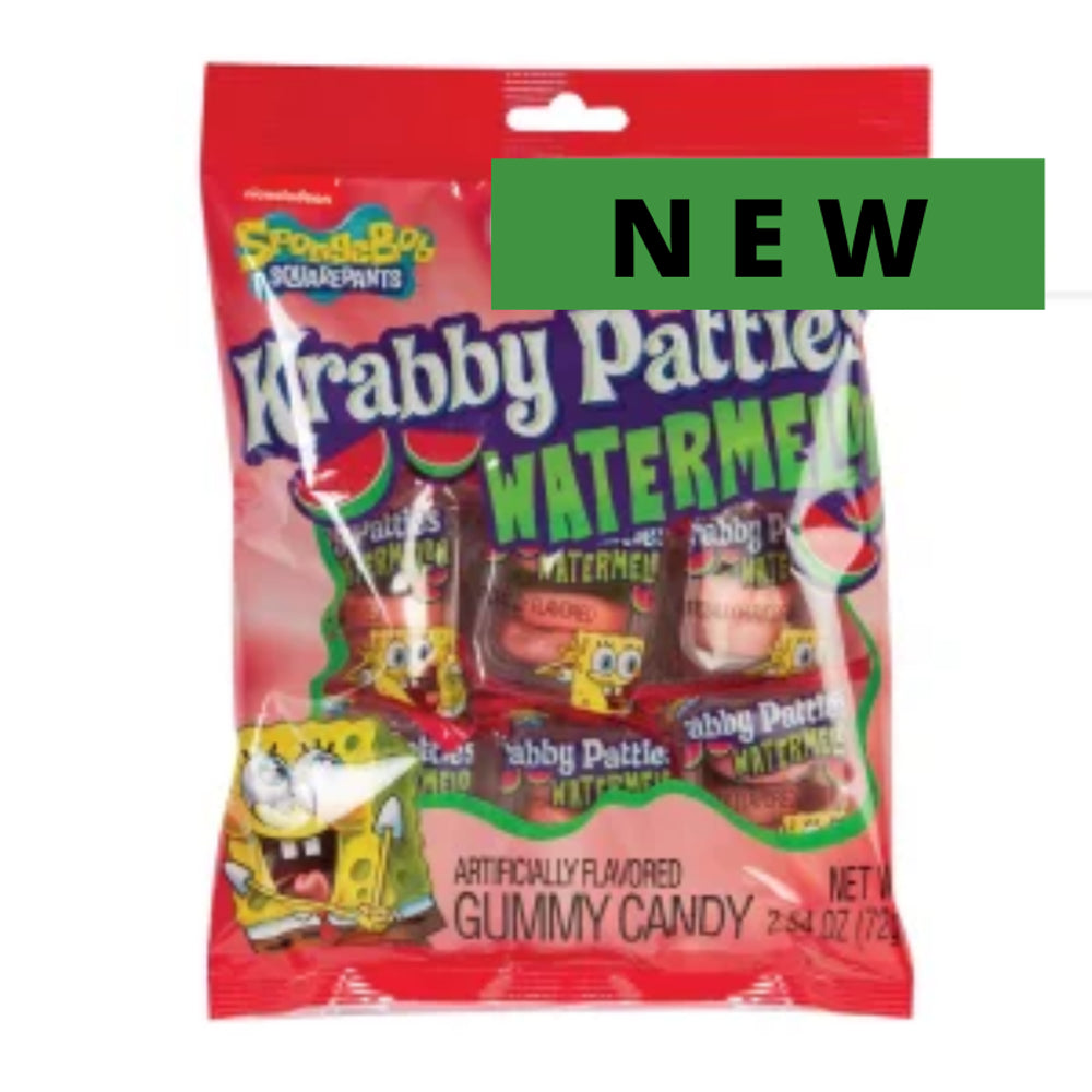 Gummy Krabby Patties Watermelon  Peg Bag 2.54oz 1/12ct