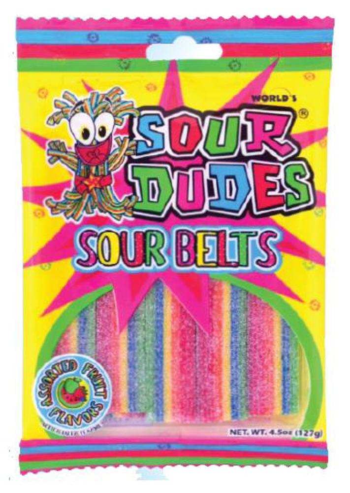 World Medium Sized Bags Peg Sour Dudes Belts Asst. 12ct 4oz