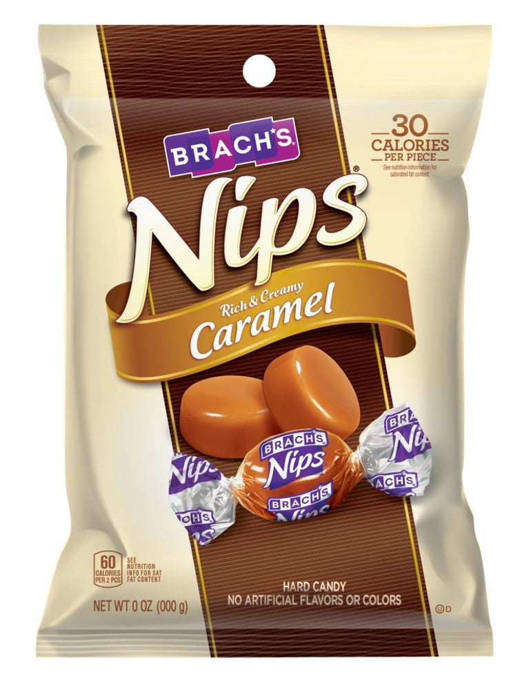 Nips Wrapped Caramel 12/3.5 Oz Peg Bag