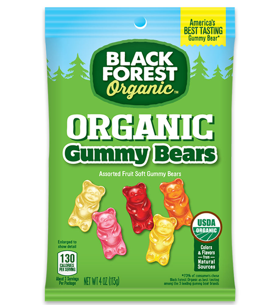 Organic Black Forest Peg Gummy Bears 12ct 4oz