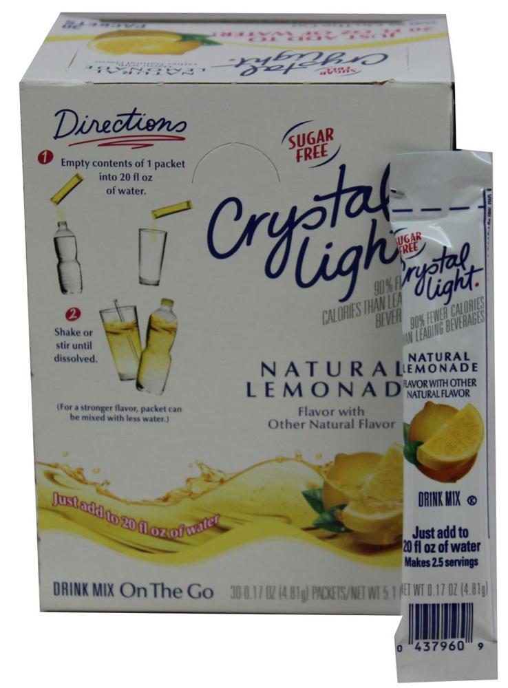 Crystal Light On the Go Lemonade ct 4/30ct 0.17oz