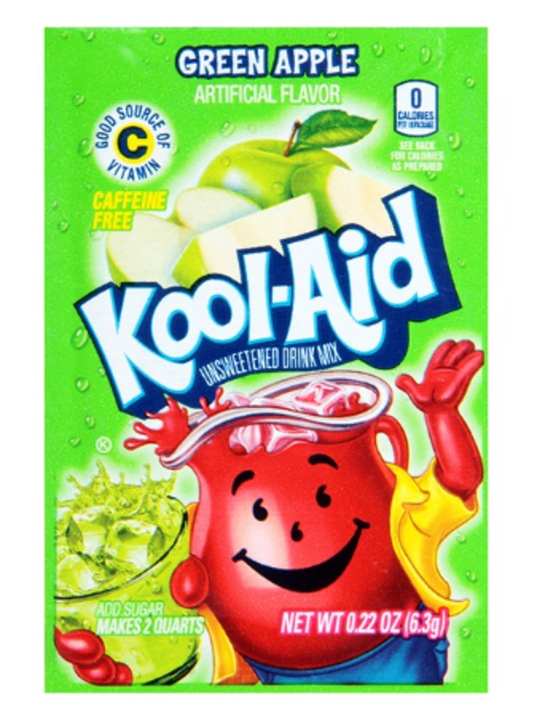 Kool-Aid Unsweetened 2QT Green Apple 4/48ct 0.22oz