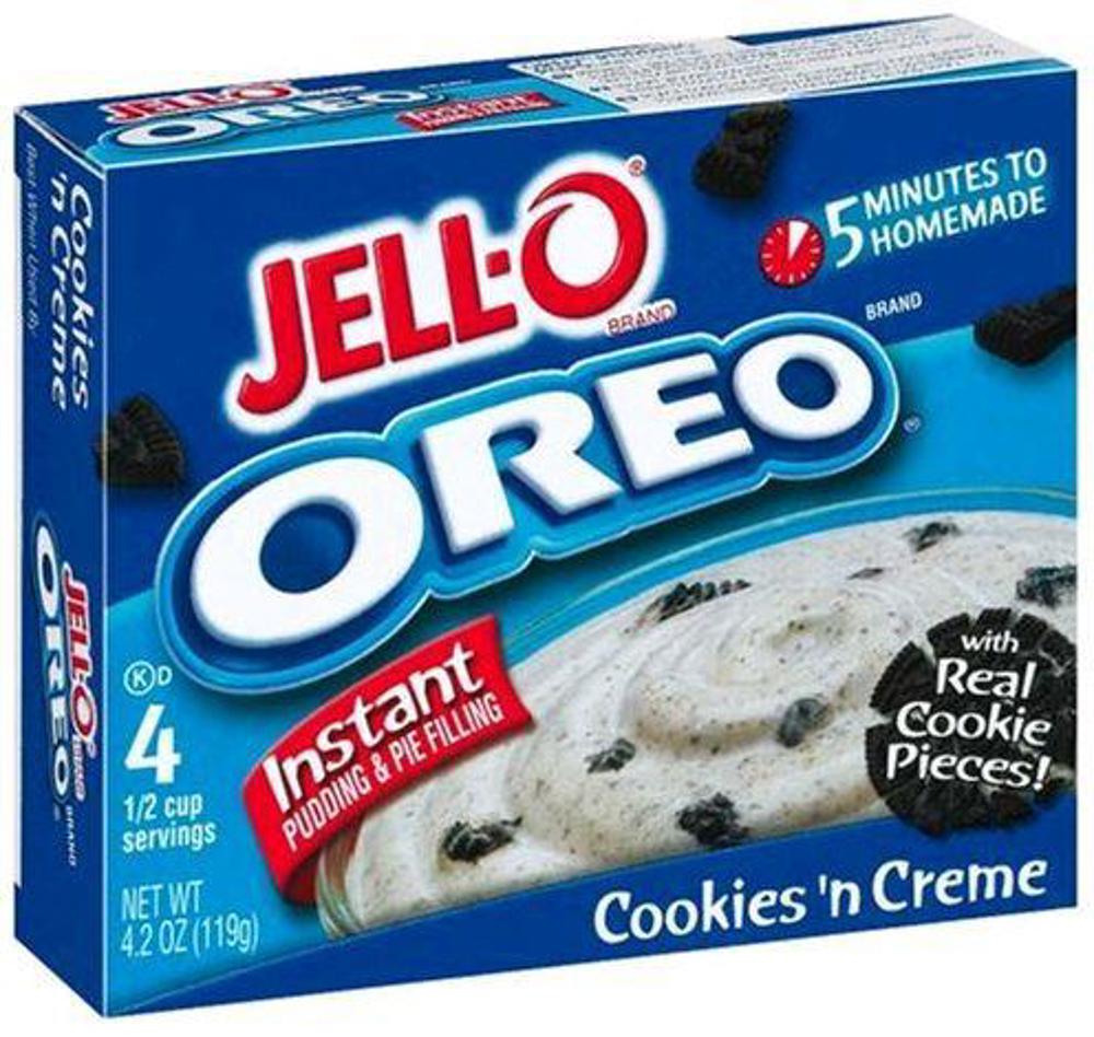 Kraft Jell-O Instant Pudding Oreo Cookies & Cream 24ct 4.2oz