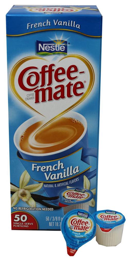 Nestle Coffee Mate Liquid 50 ct French Vanilla 4/50ct 0.38oz