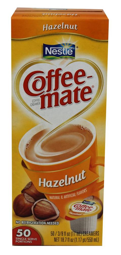 Nestle Coffee Mate Liquid 50 ct Hazelnut 4/50ct 0.38oz