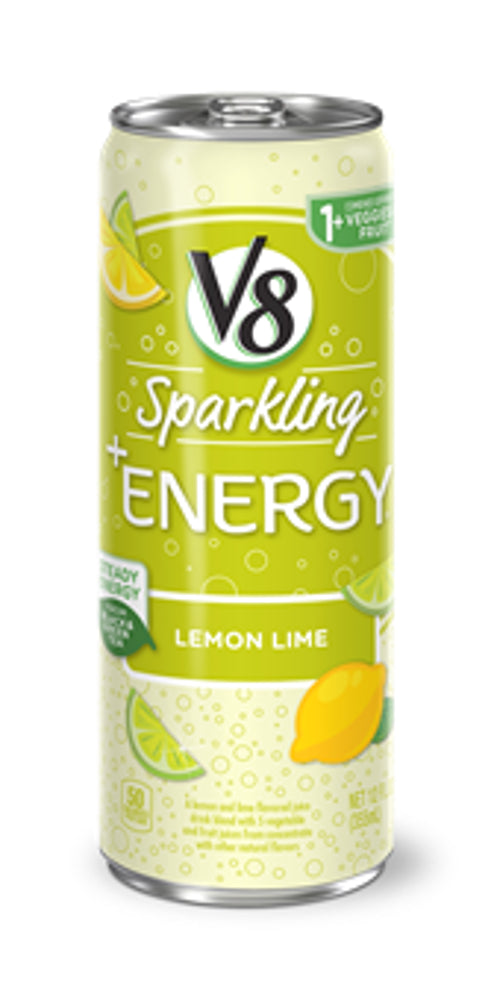 V8 Splash Sparkling & Energy Lemon Lime Can 12/11.5oz