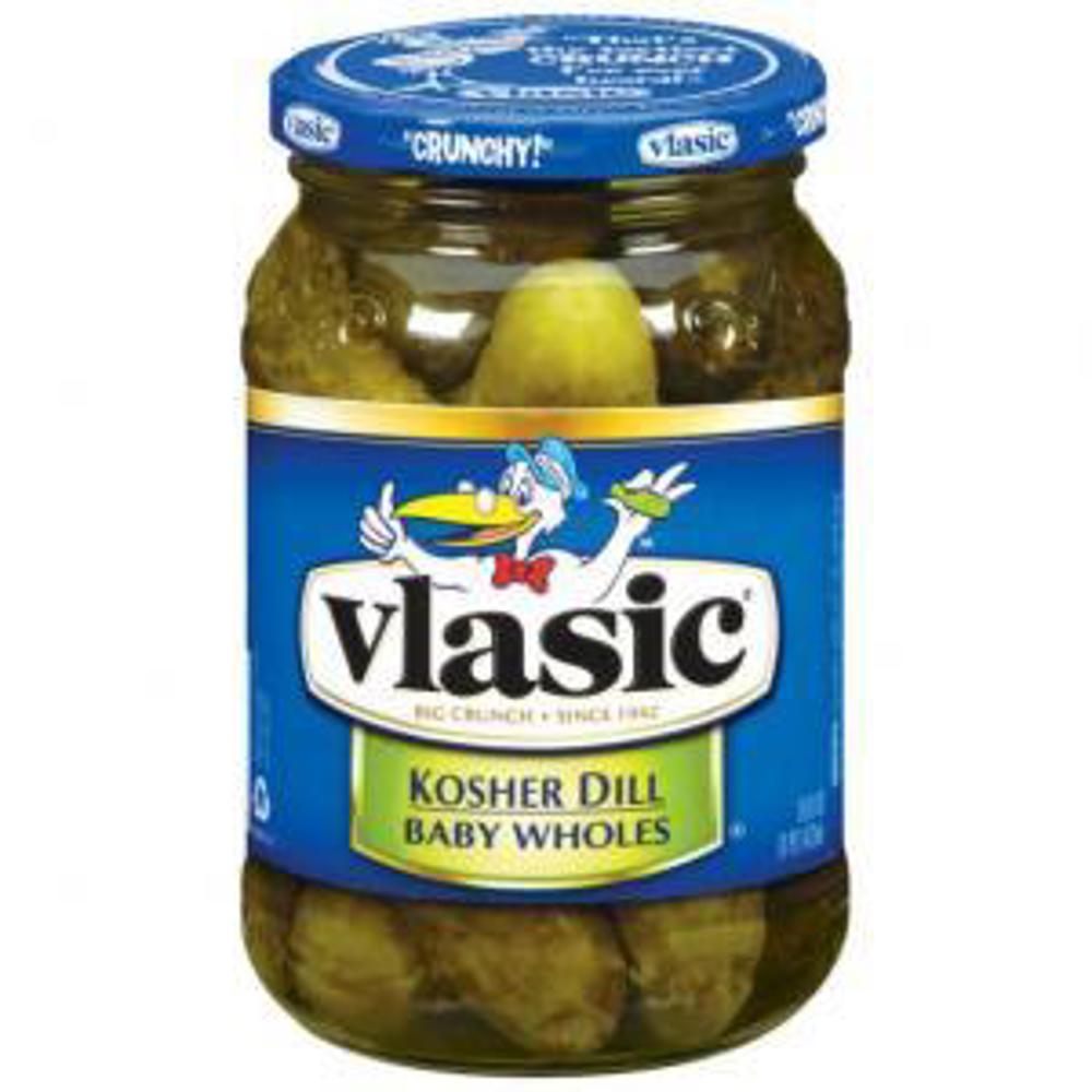 Vlassic Kosher Baby Dill Whole 16oz  1/12ct