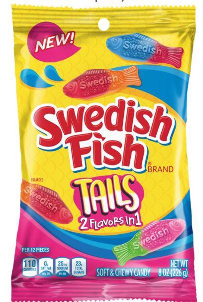 Mondelez Peg 8 oz Swedish Fish Assorted Big Tails 12ct 8oz