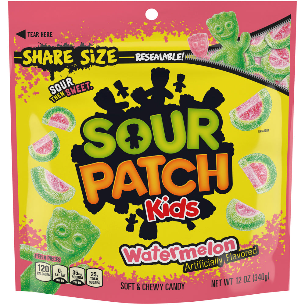 Sour Patch Kids Share Size 12oz Watermelon  SUB 1/12ct