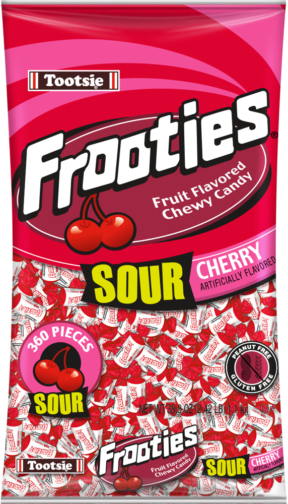 Tootsie Roll Frooties Count Bags 38.8z Sour Cherry 12/360ct