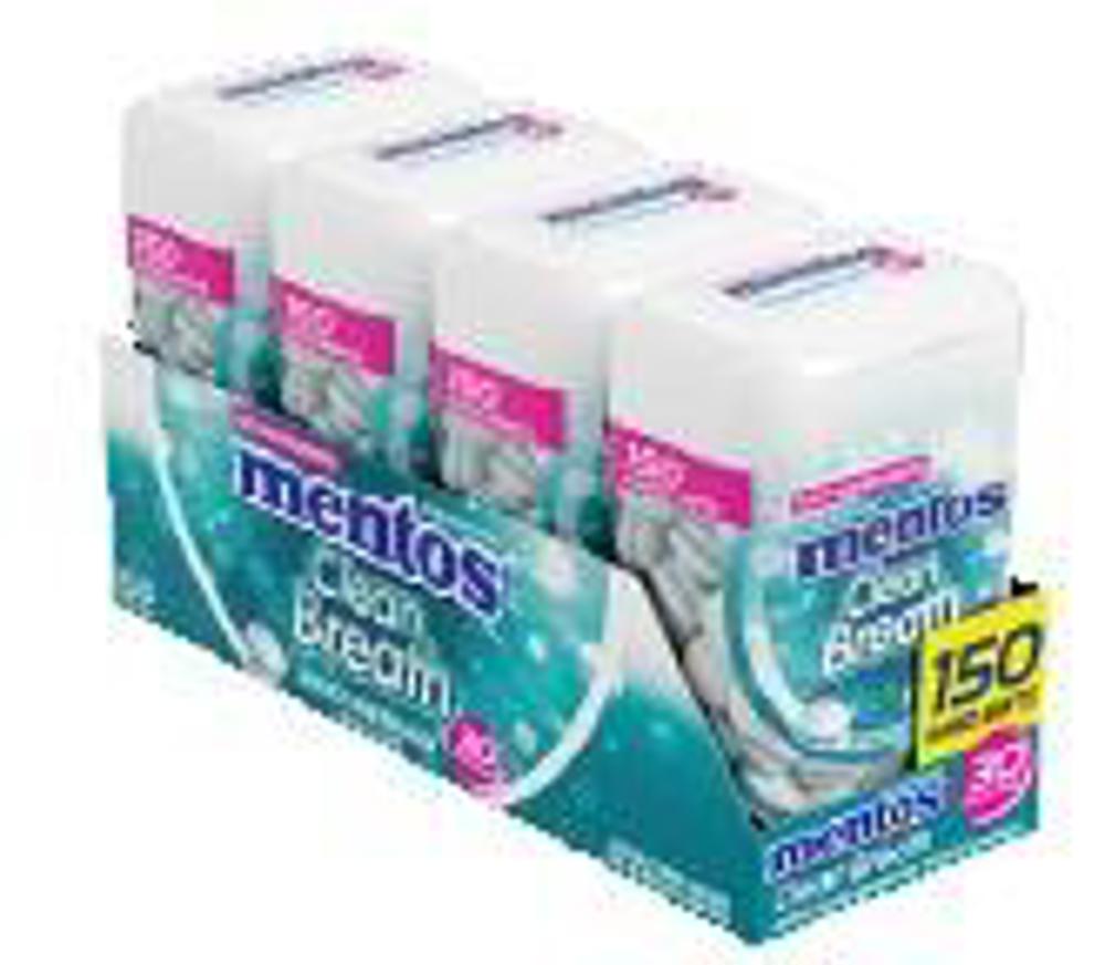 Perfetti Mentos Cleanbreath 150pc Wintergreen  3.70 oz 6/4ct