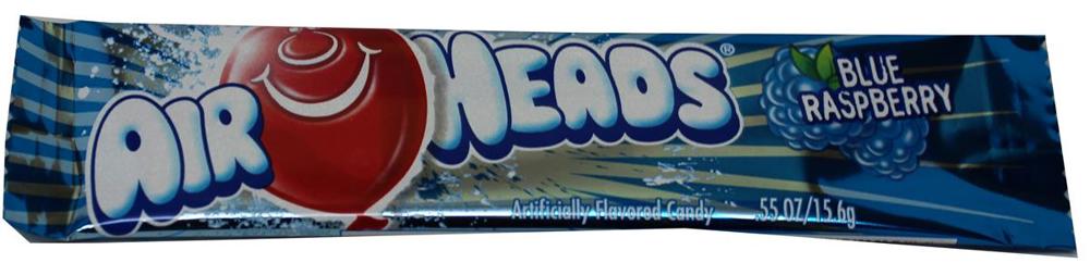 Airheads Singles Blue Raspberry 12/36ct 0.55oz