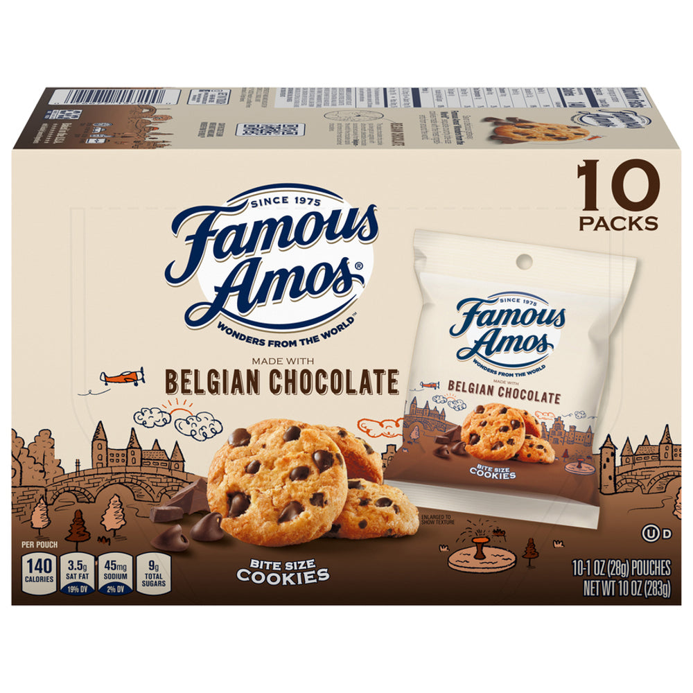 Famous Amos Belgian Chocolate Cookies 1oz bag   4/10ct